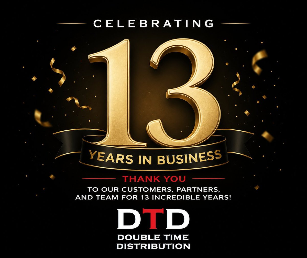 Double Time Distribution celebrating 13 years in business